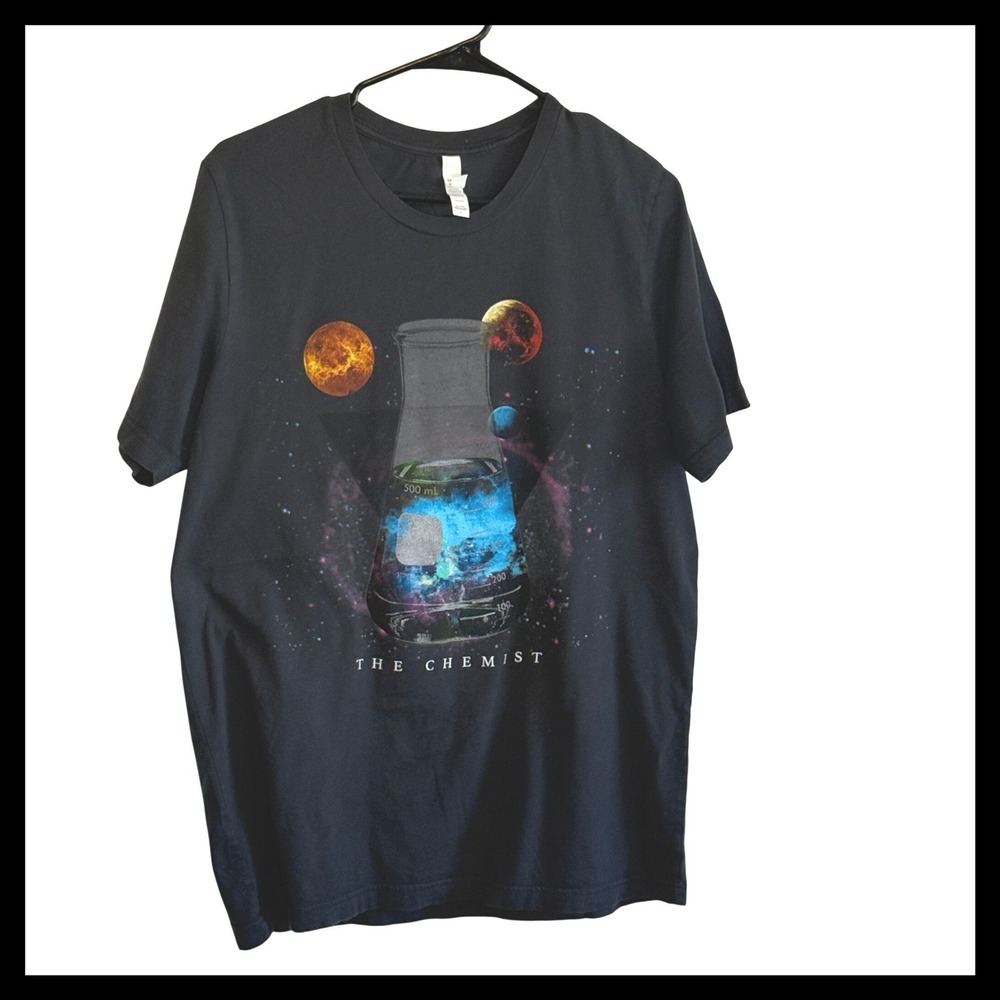 NWOT TAUK The Chemist Band T-Shirt Mens Large Black Bella Canvas Space Tee L